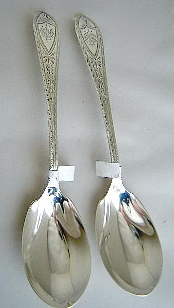 Berry Spoons Tiffany Sterling Silver Bright-cut