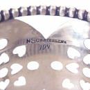 Napkin Ring Sterling beaded pierced hearts