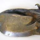 Art Nouveau full figural ash tray coppery metal
