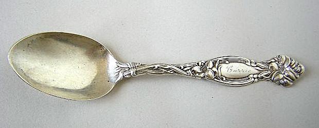 Frontenac Teaspoon Carrie lilies Art Nouveau International sterling silver