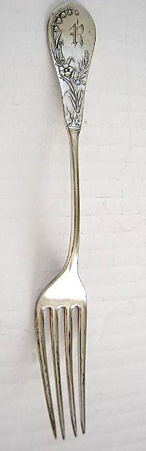 Lily of the Valley Youth Child fork silverplate