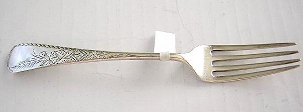 Antique Engraved 8 Child Youth Fork Gorham sterling silver