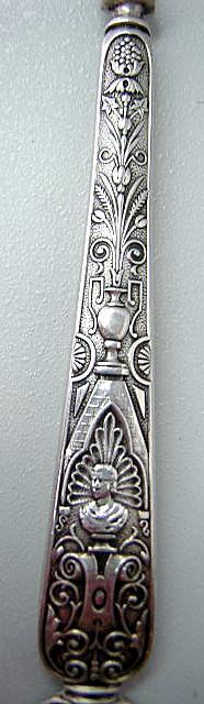 Figural woman with harp Gorham seafood fork