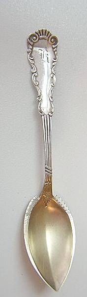 Citrus Spoon Sterling silver bright cut engraved