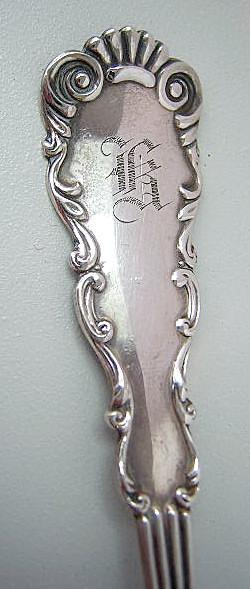 Citrus Spoon Sterling silver bright cut engraved