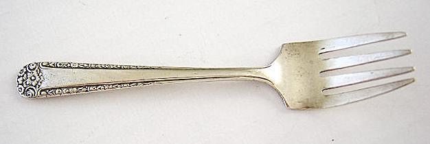 Tea Rose Baby Fork Weidlich Sterling silver