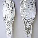 Childs fork and spoon child on goat European