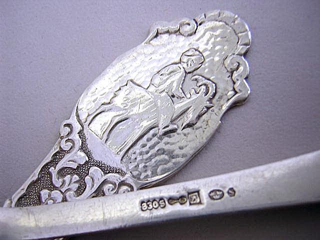 Childs fork and spoon child on goat European