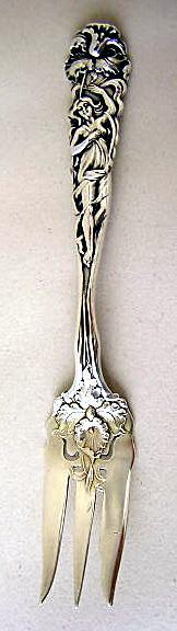 Raphael Alvin Pastry Fork Jonquil figural woman Sterling
