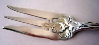 Raphael Alvin Pastry Fork Jonquil figural woman Sterling