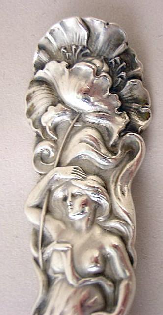Raphael Alvin Berry Spoon Poppy figural woman Sterling