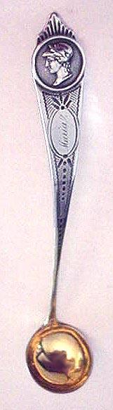 Medallion Wm Gale mustard ladle sterling