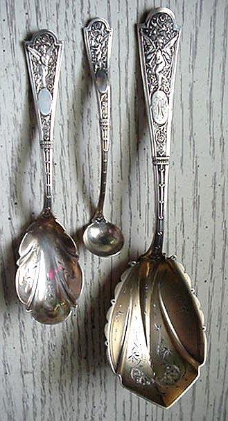 Cupid Albert Coles Berry Spoon sterling