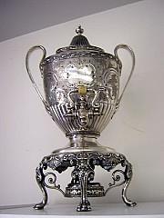 Hot Water Urn Silverplated cast Handles