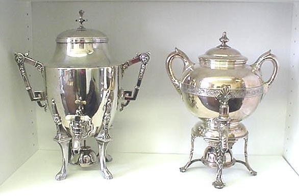 Hot Water Urn Silverplated cast Handles