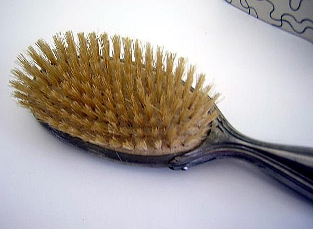 Figural Art Nouveau Floral Hair brush