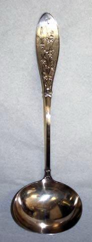 Honeysuckle Whiting Soup Ladle silverplate
