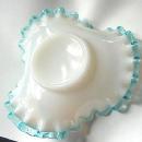 Fenton Ruffled dish -blue and white (1)