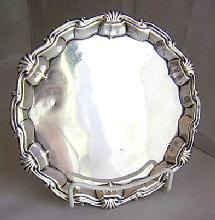 Salver Wm Peaston 1745 London sterling silver