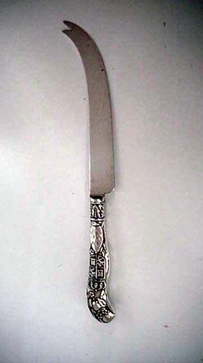 Orange Knife oranges and leaves motif Gorham sterling silver
