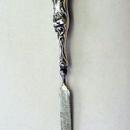 Art Nouveau nail file figural face flowing hair
