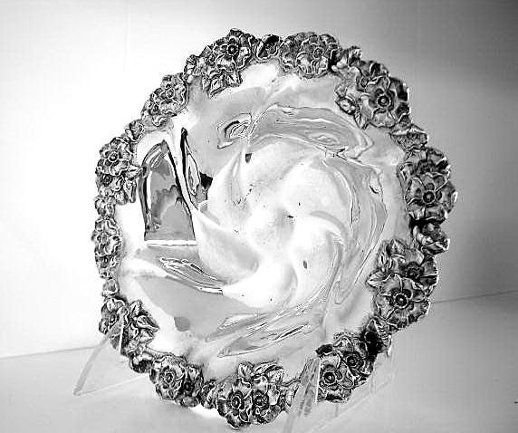 BOWL Unger Bros. Sterling Silver Floral Wild