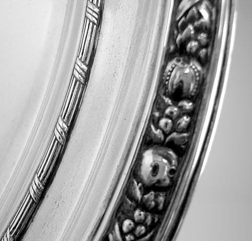 Fruit & Flowers Border Tray International Sterling Silver