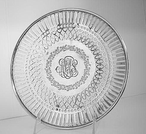 Pierced Border Tray Sterling Silver