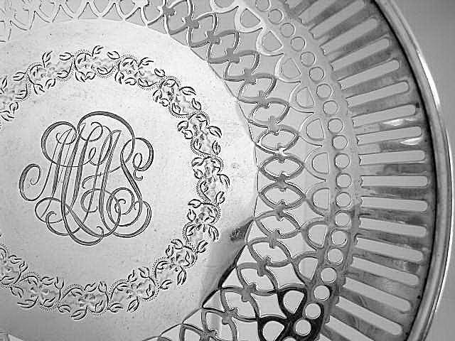 Pierced Border Tray Sterling Silver
