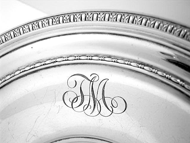 Tray Egg & Dart style Border Sterling Silver