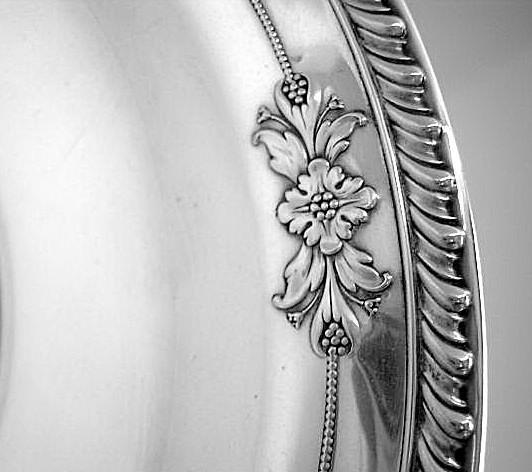 Gadroon & Flowers Border Tray Wallace Sterling