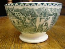 Tea cup Cows, Goat & florals transfer ware