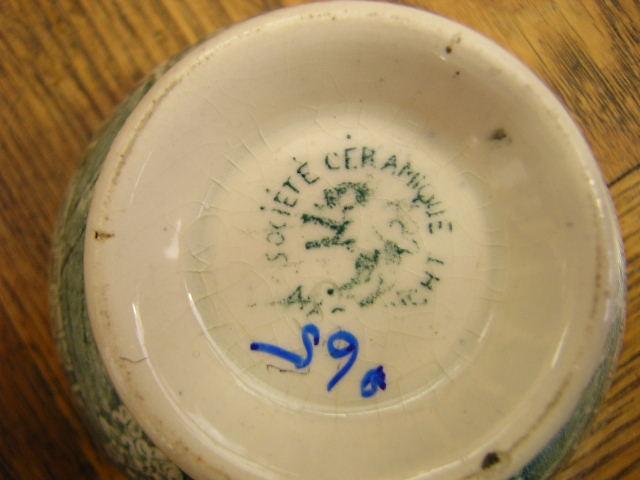 Tea cup Cows, Goat & florals transfer ware