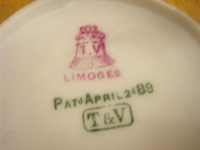 Creamer Limoges T & V porcelain blue and white