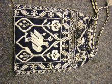 Handbag ,early Jaquard coverlet ,eagle motif