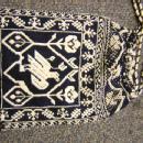 Handbag ,early Jaquard coverlet ,eagle motif
