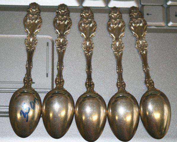 Lily demitasse spoons Whiting Sterling Silver