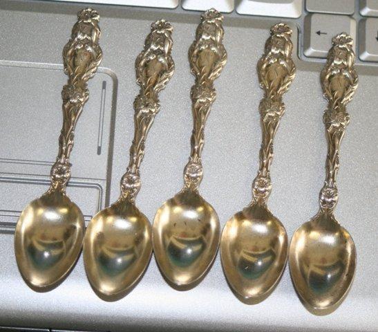 Lily demitasse spoons Whiting Sterling Silver