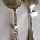 Repousse Serving Spoon Kirk Sterling Silver Floral