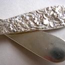 Repousse Serving Spoon Kirk Sterling Silver Floral