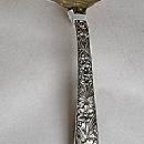 Repousse Berry Spoon Kirk Sterling Silver Flowers and Berries in bowl