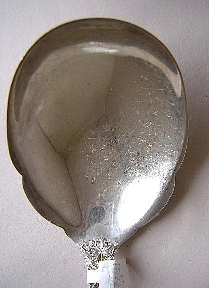 Repousse Berry Spoon fluted edges Kirk Sterling Silver