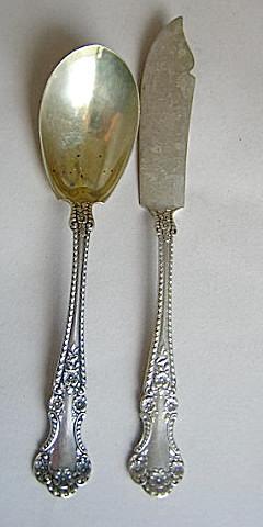 Cambridge Sugar Spoon Gorham Sterling Silver wild Roses