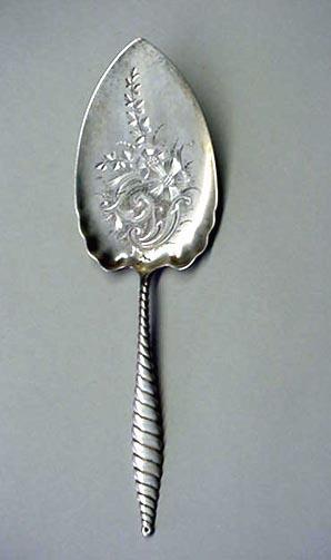 Oval Twist Whiting Pie Pastry Server Sterling