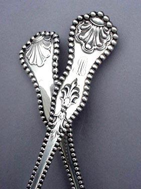 Charles II 9 3 tine pastry forks D & H sterling