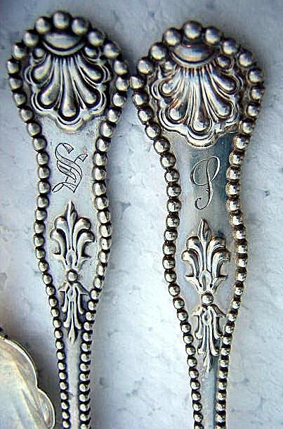 Charles II 6 Ice Cream Spoons D & H sterling