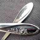 Sculptured Rose Gravy Ladle Towle Floral Sterling Silver