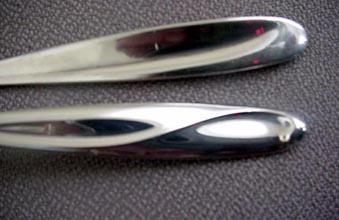 Silver Sculpture Place Soup Spoons Reed &
