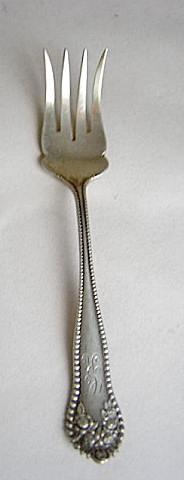 Lancaster Rose Beef Fork Gorham Sterling Silver Floral