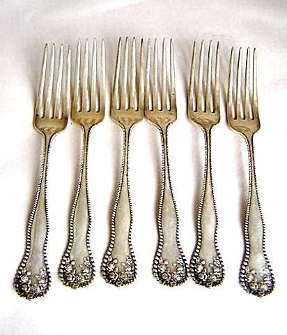 Lancaster Rose 6 Dinner Forks and 6 dinner